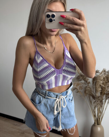 H&M heegeldatud topp XS